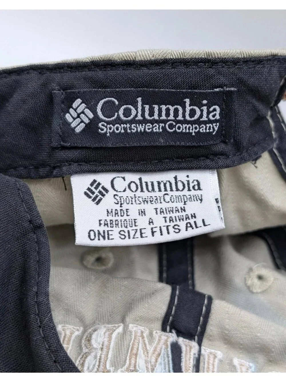 Vintage Columbia Sportswear Hat Strap Back Cap Hiking Distressed Rugged Outdoors
